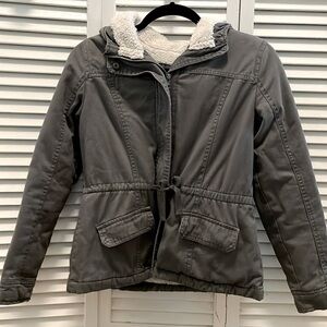 Full Tilt kids fleece-lined gray jacket L
